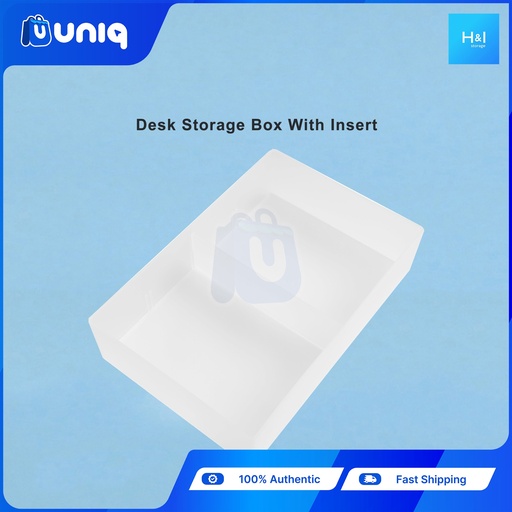 [Crate-02B] Smart Storage by H&I Desk Storage Box with Insert (Large)