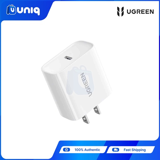 [UGREEN-14] UGREEN 60449 Type-C 20W Fast Charging Power Adapter (White)