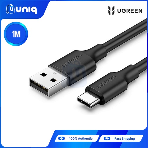 [UGREEN-06Black1M] UGREEN 60116 USB-A to USB-C Cable 1m (Black)