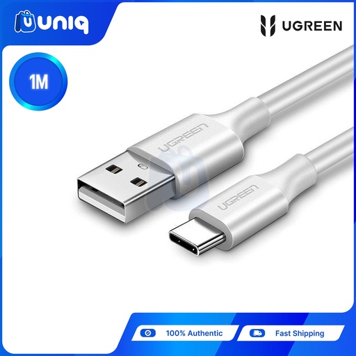 [UGREEN-06White1M] UGREEN 60121 USB-A to Type-C / USB-C Cable 1m (White)