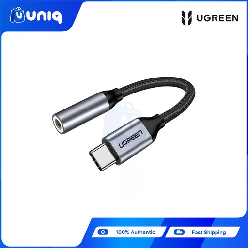 [UGREEN-19] UGREEN 30632 USB-C to 3.5mm Headphone Jack Adapter 10cm (Gray)