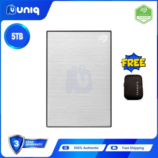 [Ext HDD-36D_Silver] Seagate One Touch 5TB (Silver) Portable Hard Drive (STKZ5000401) with FREE Seagate Pouch