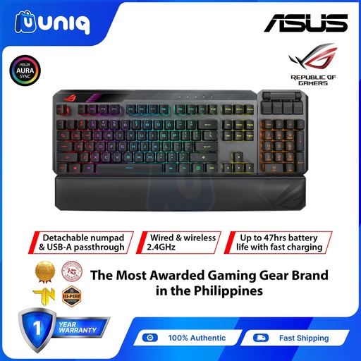 [ASUS-09_BlueV2] SALE!!! ASUS ROG Claymore II Elite Gaming Mechanical Keyboard (Blue Switch)