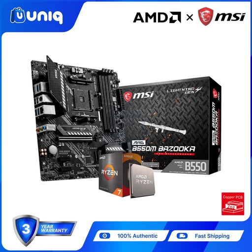[MSI+AMD-38] SALE!!! AMD Ryzen 7 5800x + MSI B550M Bazooka Gaming Motherboard (Bundle)