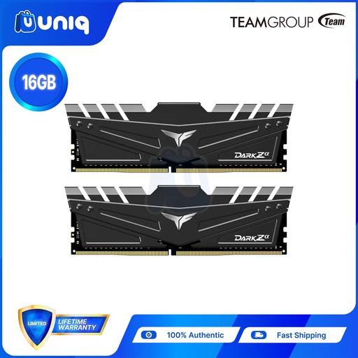 [MEM-17A] Team Elite DARK Za 16GB (2X8GB) BLACK DDR4 3200MHZ Desktop Memory