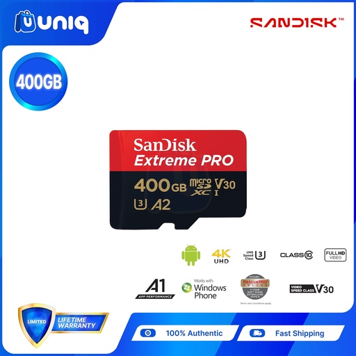 [Memory Card-20G] Sandisk Extreme PRO microSD UHS-I Card ~ 400GB (SDSQXCZ)