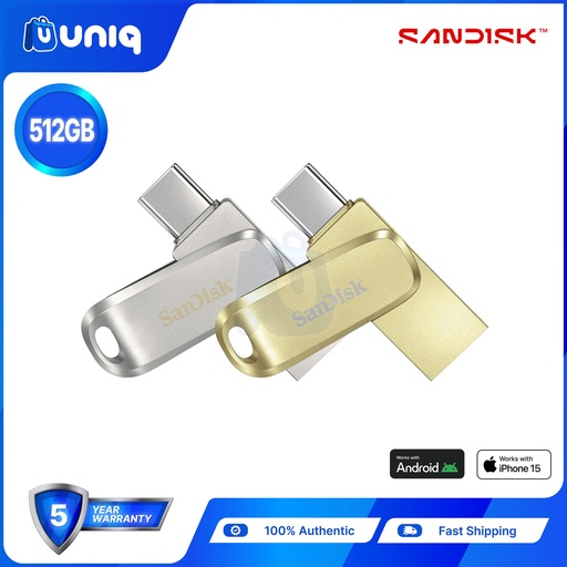 Sandisk Ultra Dual Drive Luxe USB Type-C ~ 512GB (SDDDC4) ~Choose Your Color