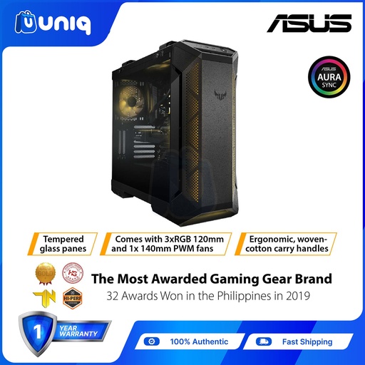 [ASUS-106A_Black] SALE!!! ASUS TUF Gaming GT501 Mid Tower Gaming Case (Black)