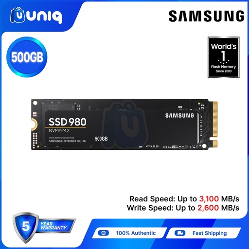[SSD-59B] Samsung 980 500GB PCIe 3.0 NVMe Internal SSD (MZ-V8V500BW)