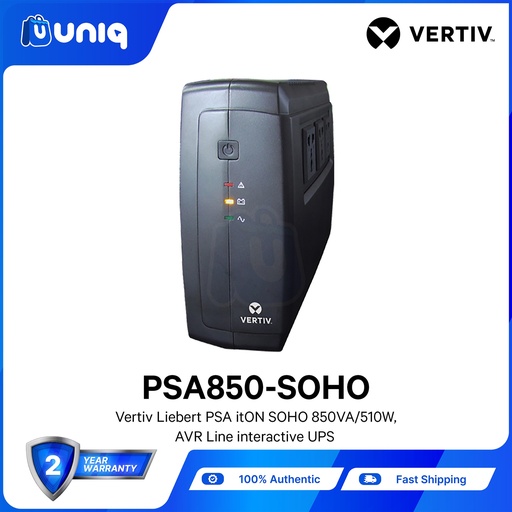 [PSU-03E] Vertiv™ Liebert® PSA itON SOHO 850VA / 510W AVR Line interactive UPS (PSA850-SOHO)