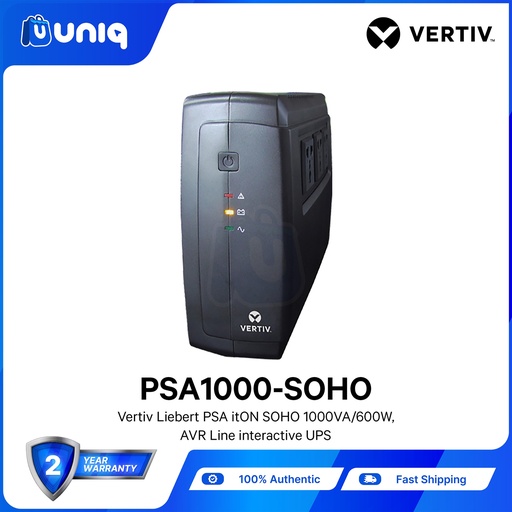 [PSU-03F] Vertiv™ Liebert® PSA itON SOHO 1,000VA / 600W AVR Line interactive UPS (PSA1000-SOHO)