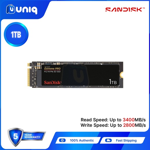 [SSD-31A] Sandisk Extreme PRO M.2 NVMe 3D SSD ~ 1TB (SDSSDXPM2)