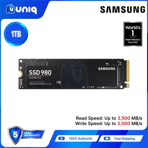 [SSD-59C] Samsung 980 1TB PCIe 3.0 NVMe Internal SSD (MZ-V8V1T0BW)