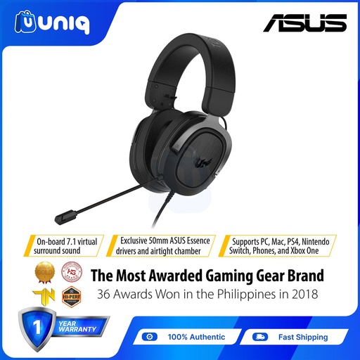 [ASUS-84] SALE!!! ASUS TUF Gaming H3 Gaming Headset (Gun Metal)