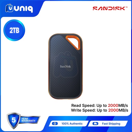 [Portable SSD-26C] Sandisk Extreme PRO Portable SSD V2 USB 3.2 Type-C ~ 2TB (SDSSDE81)
