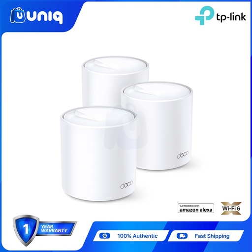 [TPLink-46] TP-Link Deco X60 (3-pack) AX5400 Whole Home Mesh Wi-Fi 6 System