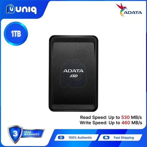 [Portable SSD-22B] SALE!!! Adata SC685 1TB (ASC685-1TU32G2-CBK  Ultra Slim Portable SSD