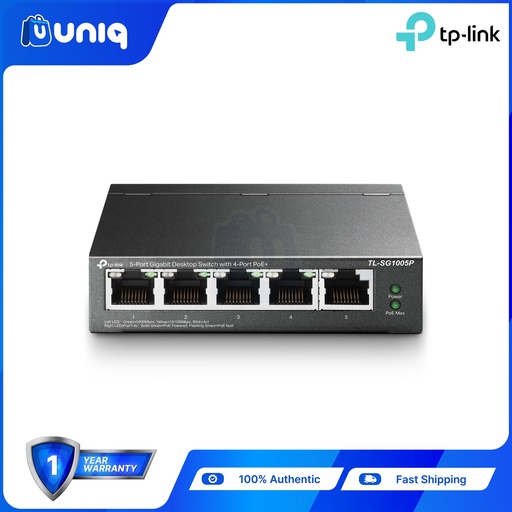 [TPLink-35] TP-Link TL-SG1005P 5-Port Gigabit Desktop Switch with 4-Port PoE+
