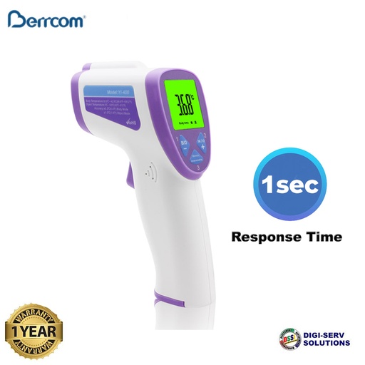 [Berrcom-02] Non-Contact Infrared Thermometer Scanner with LCD and 1 second measurement (1 YEAR WARRANTY)