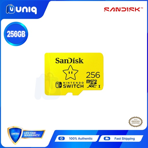 [Memory Card-32C] Sandisk Nintendo®-Licensed Memory Card For Nintendo Switch™ ~ 256GB (SDSQXAO-256G-GN3ZN)