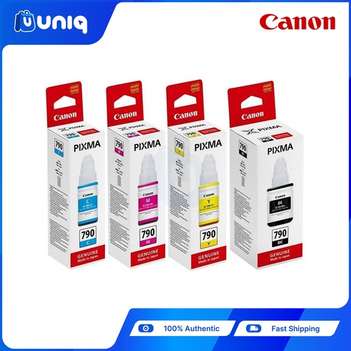 Canon GI-790 Ink Bottle For Pixma InkJet Printers (135ml Black / 70ml CMY)