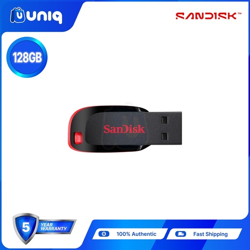 [AC-25KG] Sandisk Cruzer Blade 128GB USB 2.0 Flash Drive - BLACK