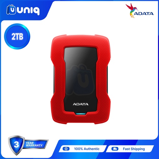 [Ext HDD-27B_Red] Adata HD330 2TB (Red) External Hard Drive