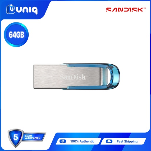 [AC-25Flair64Blue] Sandisk Ultra Flair USB 3.0 Flash Drive ~ 64GB - TROPICAL BLUE