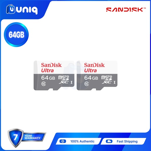 [Memory Card-15C_Set2] Sandisk Ultra microSD UHS-I Card ~ 64GB (SDSQUNR) - SET of 2