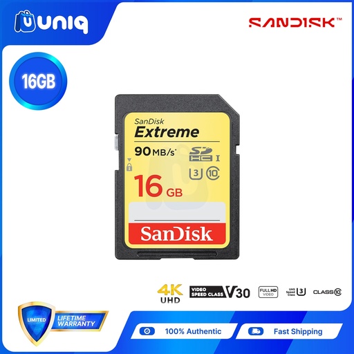 [Memory Card-30B16] Sandisk Extreme SD UHS-I Card ~ 16GB (SDSDXNE)