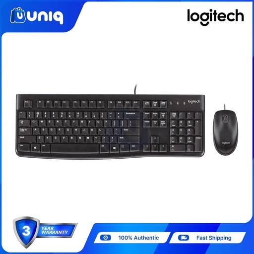 [K/M-05] Logitech MK120 USB Mouse and Keyboard Combo (Black)