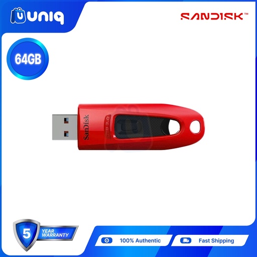 [AC-25Multi64Red] Sandisk Ultra USB 3.0 Flash Drive ~ 64GB - RED