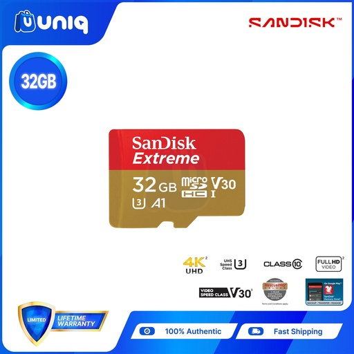 [Memory Card-21B] Sandisk Extreme microSD UHS-I Card ~ 32GB (SDSQXAF)