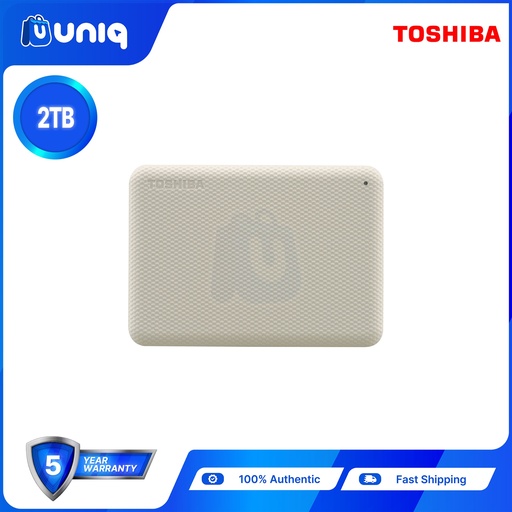 [Ext HDD-18B_White] Toshiba Canvio Advance 2TB (White) Portable Hard Drive (Modern Design)