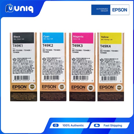 Epson T49K for SC-T3130X 140ml Ink Refill Bottle CMYK ~Choose Your Color