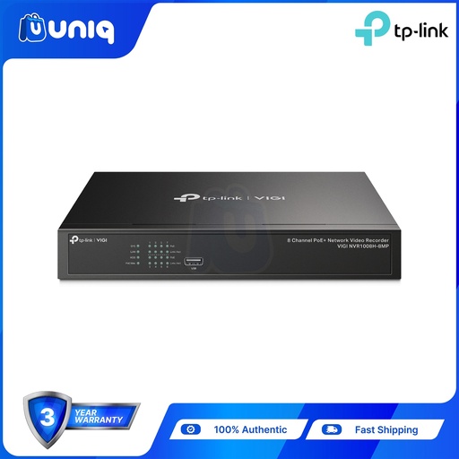 [VIGI NVR1008H-8MP] TP-Link VIGI NVR1008H-8MP 8 Channel PoE+ Network Video Recorder