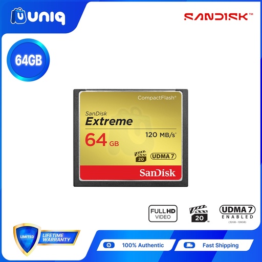 [Memory Card-51A] Sandisk Extreme CompactFlash Memory Card ~ 64GB (SDCFXSB)
