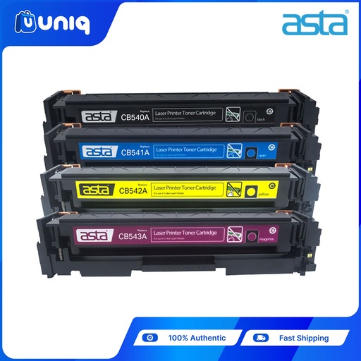 [ASTA Toner-56_BCMY] ASTA CB540A,CB541A,CB542A,CB543A Compatible Toner Cartridge for HP Color LaserJet Printers (BCYM)
