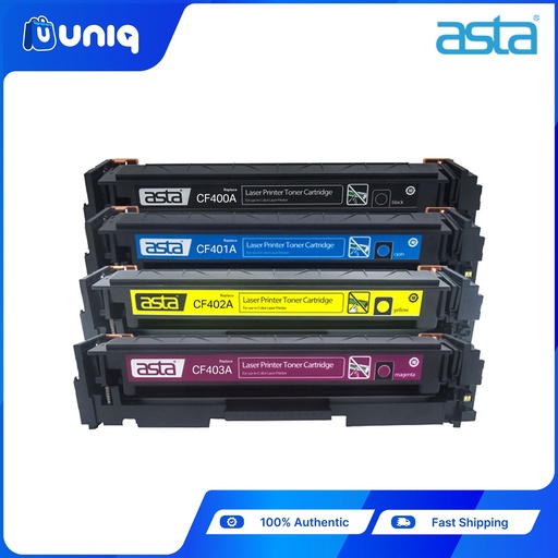 [ASTA Toner-57_BCMY] ASTA CF400A,CF401A,CF402A,CF403A Compatible Toner Cartridge for HP Color LaserJet Pro M252/MFP M277 series /MFP M577f (BCYM)