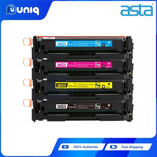 [ASTA Toner-41X_BCMY] ASTA CF410X,CF411X,CF412X,CF413X Compatible Toner Cartridge for HP Color LaserJet Pro M452/MFP M477 (BCYM)