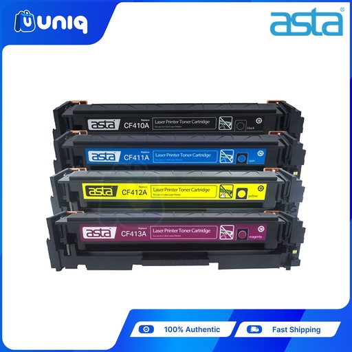 [ASTA Toner-41_BCMY] ASTA CF410A, CF411A, CF412A, CF413A Compatible Toner Cartridge for HP Color LaserJet Pro M452/MFP M477 (BCYM)
