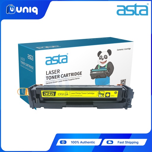 [ASTA Toner-66C] ASTA CF512A (512A) Compatible Toner Cartridge for HP Color LaserJet Pro HP Printer M154a/MFP M180n/M181fw (Yellow)