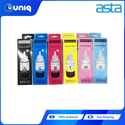 ASTA Premium Quality Refill Ink for EPSON CISS Printers 70ml. (Choose Color on Variation)