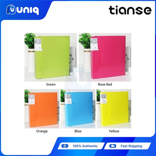 TIANSE 1680 A4 Color File Booklet (80 pages) ~ (Choose Your Color)