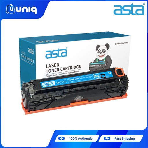 [ASTA Toner-38B] ASTA CF211A (211A) Compatible Toner Cartridge for LaserJet Printers HP 200/M251/M267 (Cyan)