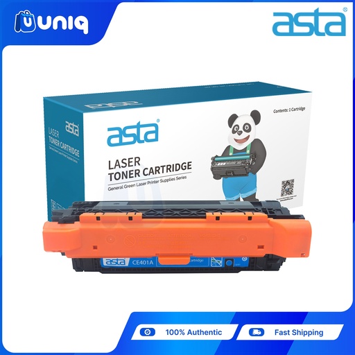 [ASTA Toner-43B] ASTA CE401A (401A) Compatible Toner for HP LaserJet Printers HP Enterprise 500 Color M551n/525f/525dn/570/575f (Cyan)