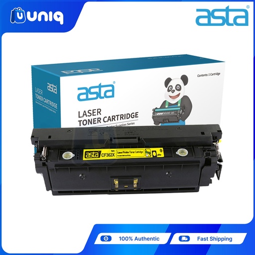 [ASTA Toner-42CX] ASTA CF362X (362X) Compatible Toner Cartridge for LaserJet Printers HP m552dn 553dn High Yield (Yellow)