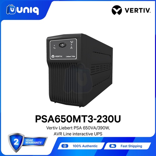 [PSU-03A] Vertiv™ Liebert® PSA 650VA / 390W AVR Line interactive UPS (PSA650MT3-230U)