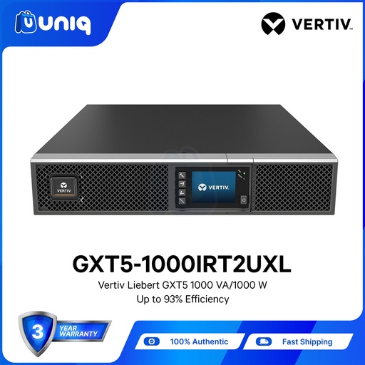 [PSU-03M-1000IRT2UXL] Vertiv™ Liebert® GXT5 1,000VA / 1000W 2U Rack/Tower On-Line UPS (GXT5-1000IRT2UXL)
