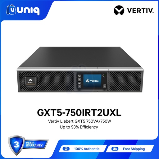 [PSU-03M-750IRT2UXL] Vertiv™ Liebert® GXT5 750VA / 750W 2U Rack/Tower On-Line UPS (GXT5-750IRT2UXL)